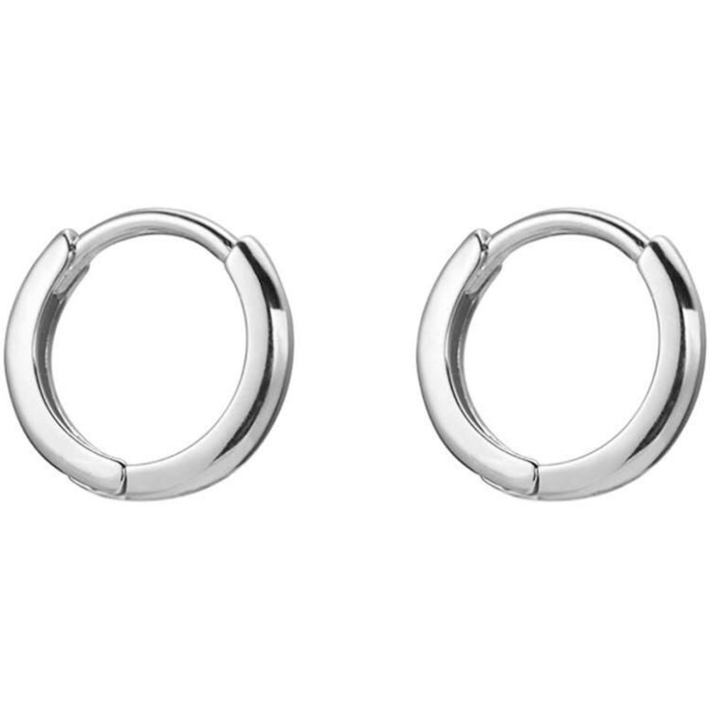 SILVER STEEL HOOP EARRINGS‼️